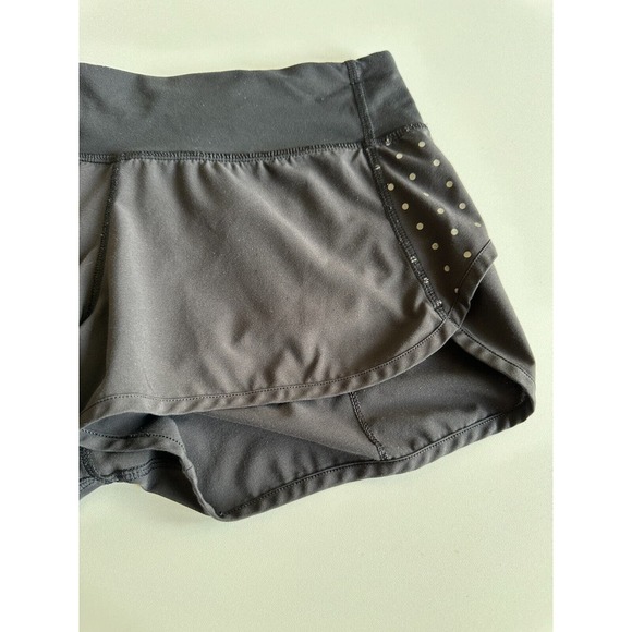 Lululemon Speed Up Short Black Polka Dot Reflective Running Shorts Womens Size 4 - Picture 10 of 13